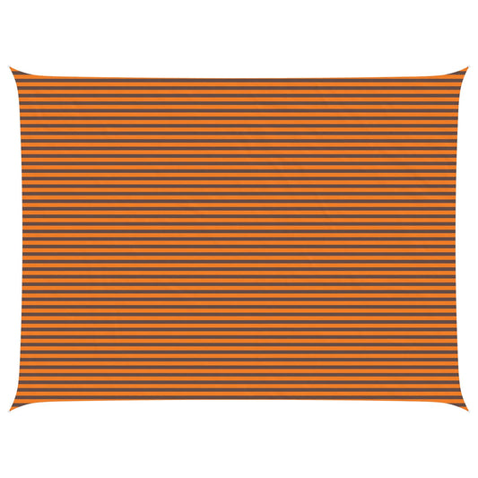 vidaXL Sun Shade Sail Orange and Brown 8 x 6 m 100% Polyester Oxford