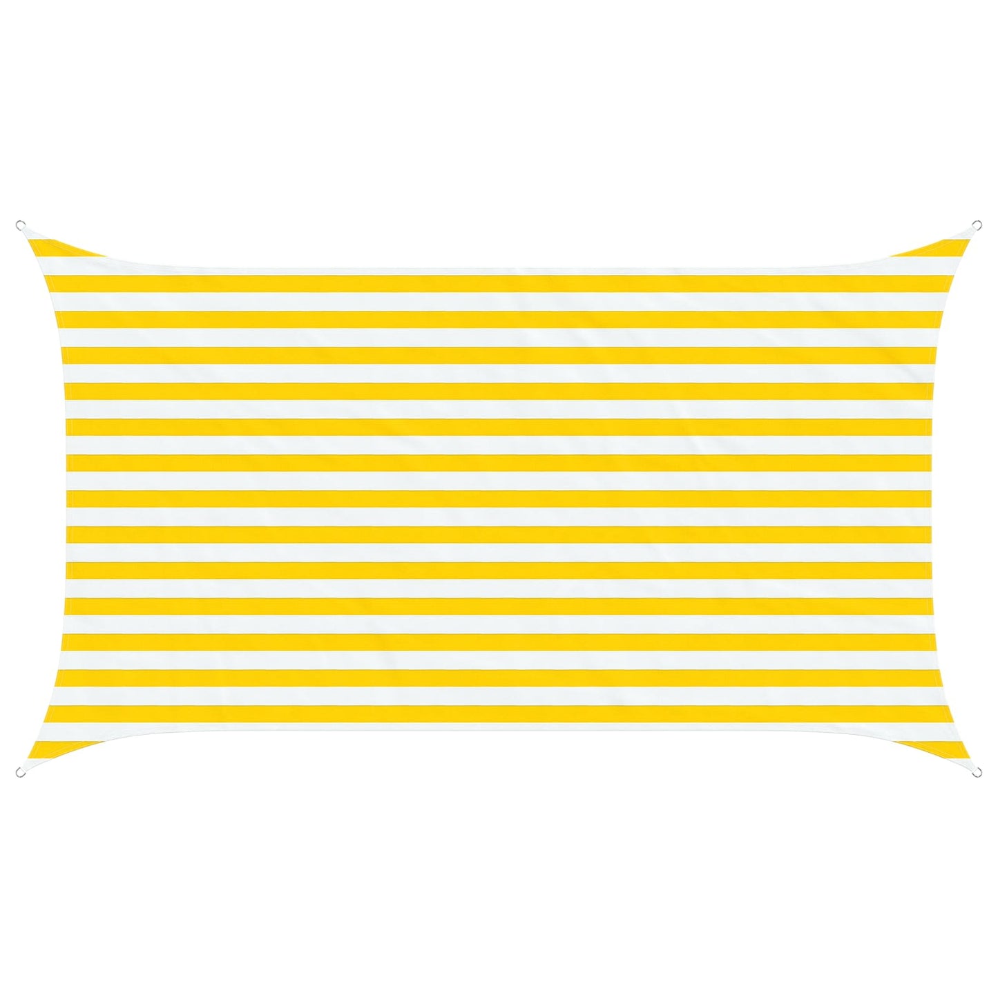 vidaXL Sun Shade Sail Yellow and White 3.5 x 2 m 100% Polyester Oxford