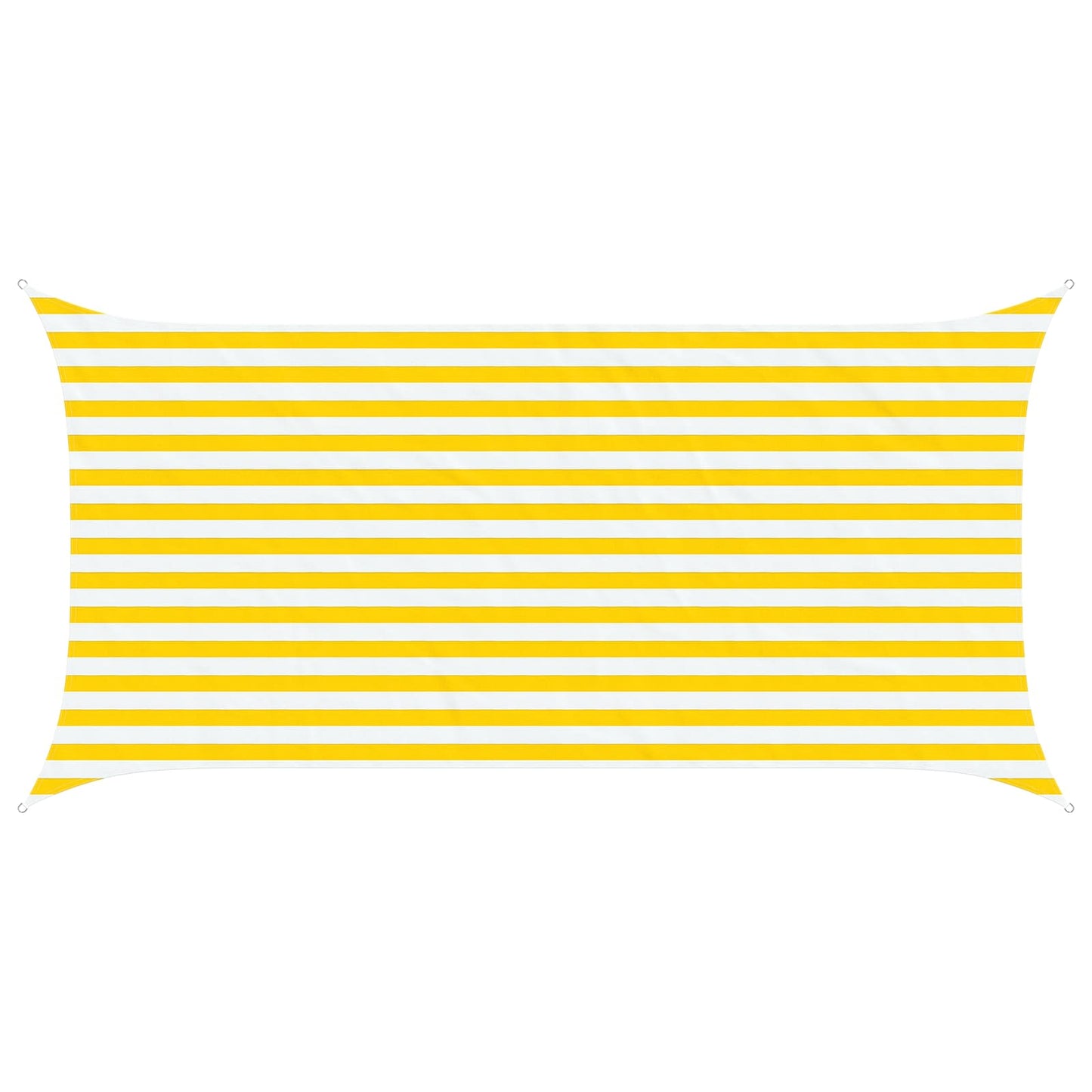 vidaXL Sun Shade Sail Yellow and White 4 x 2 m 100% Polyester Oxford