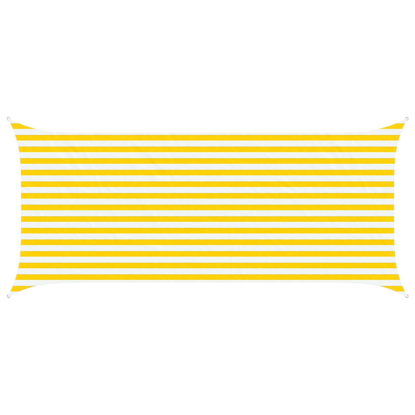 vidaXL Sun Shade Sail Yellow and White 4,5 x 2 m 100% Polyester Oxford