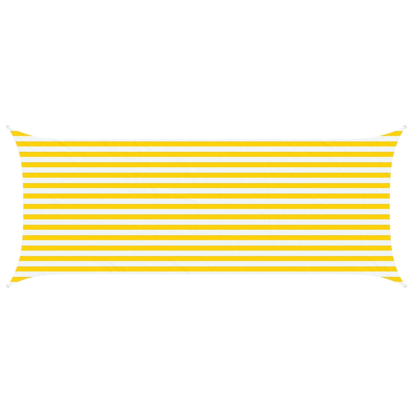 vidaXL Sun Shade Sail Yellow and White 5 x 2 m 100% Polyester Oxford