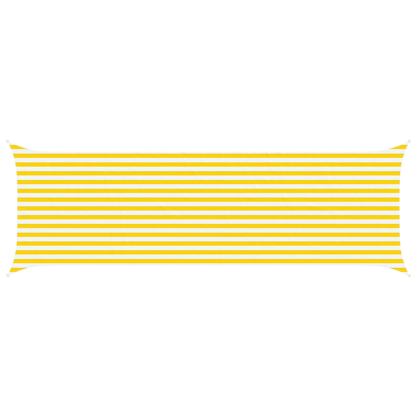 vidaXL Sun Shade Sail Yellow and White 6 x 2 m 100% Polyester Oxford