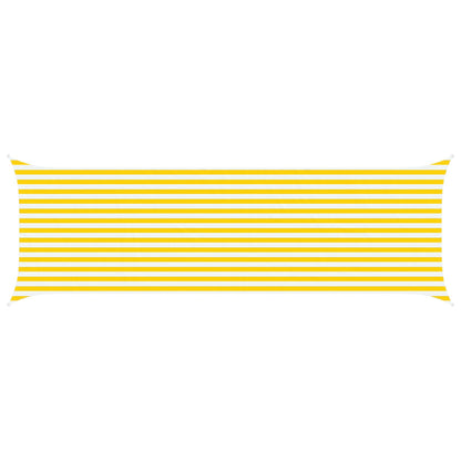 vidaXL Sun Shade Sail Yellow and White 6 x 2 m 100% Polyester Oxford