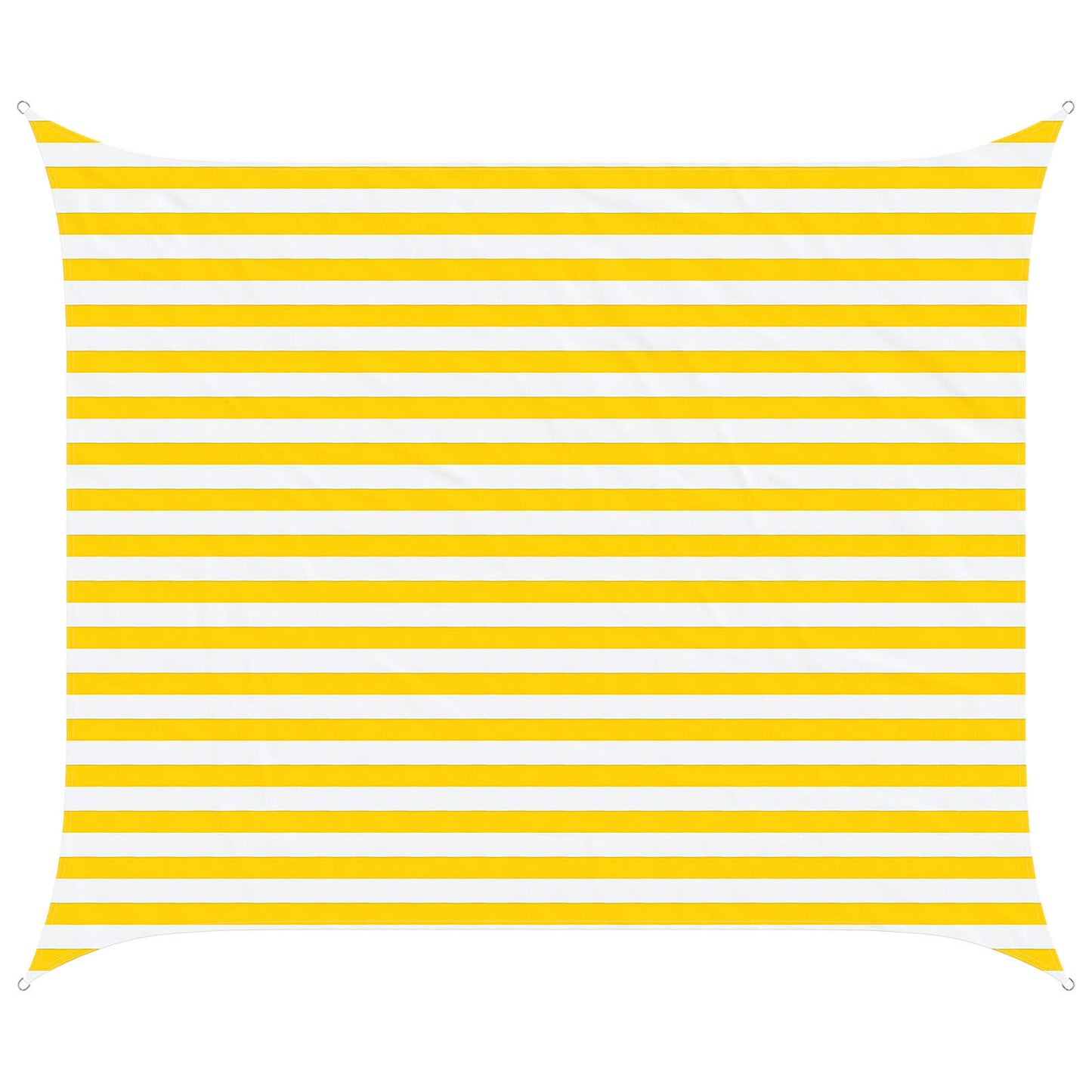 vidaXL Sun Shade Sail Yellow and White 2.5 x 3 m 100% Polyester Oxford