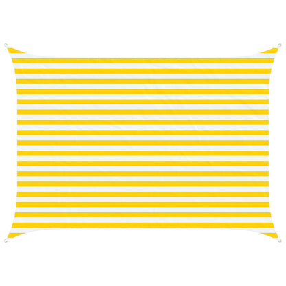 vidaXL Sun Shade Sail Yellow and White 3,5 x 2,5 m