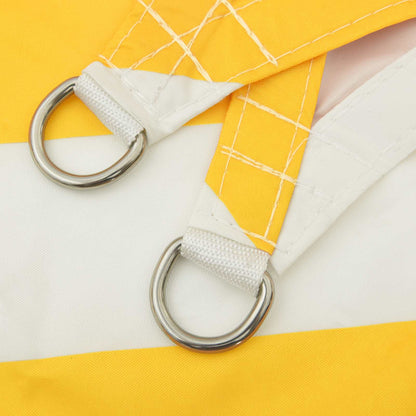 vidaXL Sun Shade Sail Yellow and White 4 x 2.5 m 100% Polyester Oxford