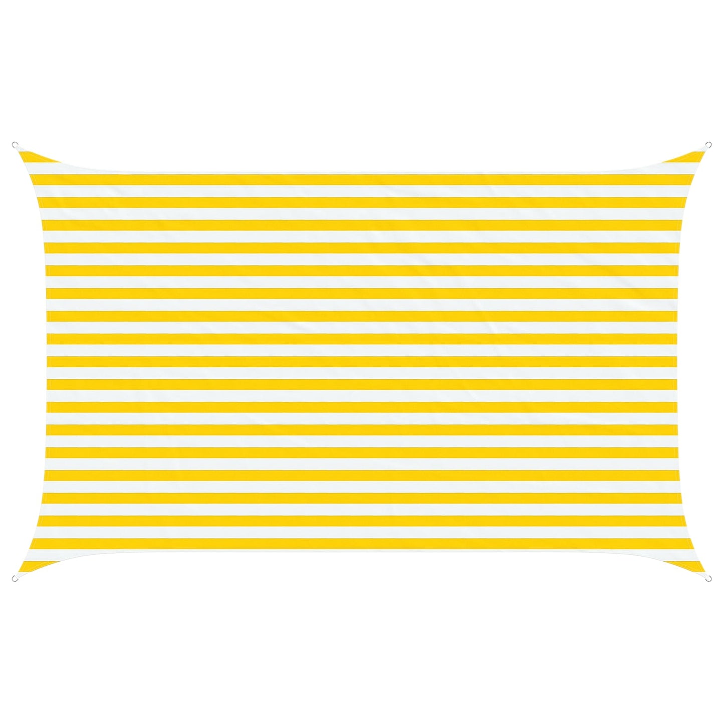 vidaXL Sun Shade Sail Yellow and White 4 x 2.5 m 100% Polyester Oxford