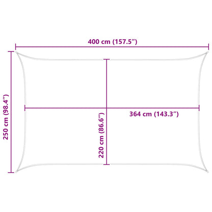 vidaXL Sun Shade Sail Yellow and White 4 x 2.5 m 100% Polyester Oxford