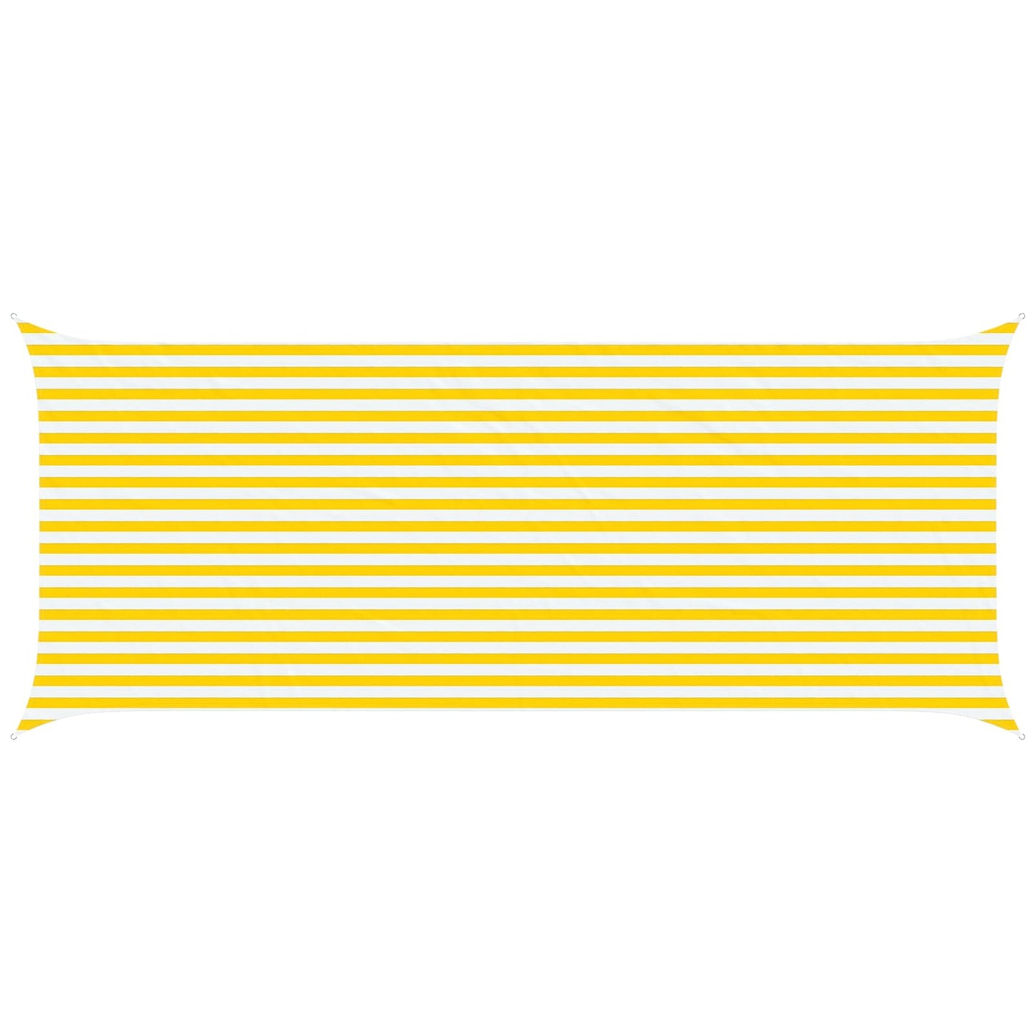 vidaXL Sun Shade Sail Yellow and White 6 x 2.5 m 100% Polyester Oxford