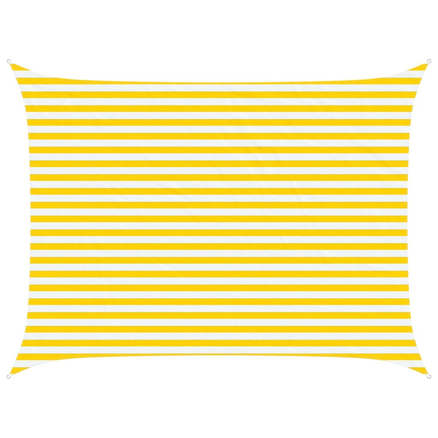 vidaXL Sun Shade Sail Yellow and White 4 x 3 m 100% Polyester Oxford
