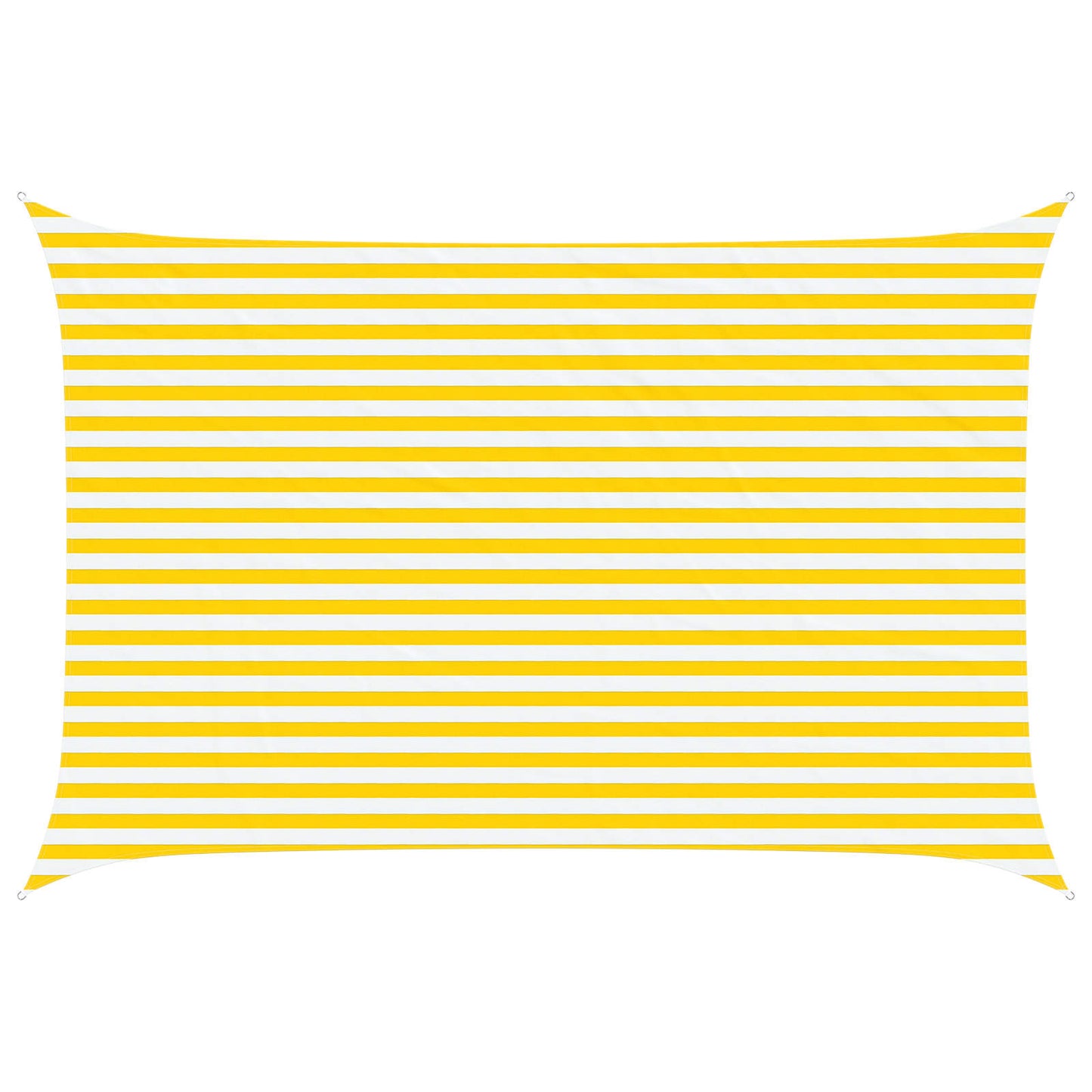 vidaXL Sun Shade Sail Yellow and White 4.5 x 3 m 100% Polyester Oxford