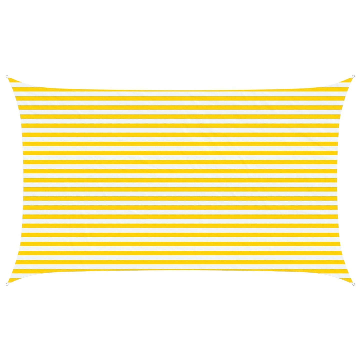 vidaXL Sun Shade Sail Yellow and White 5 x 3 m 100% Polyester Oxford