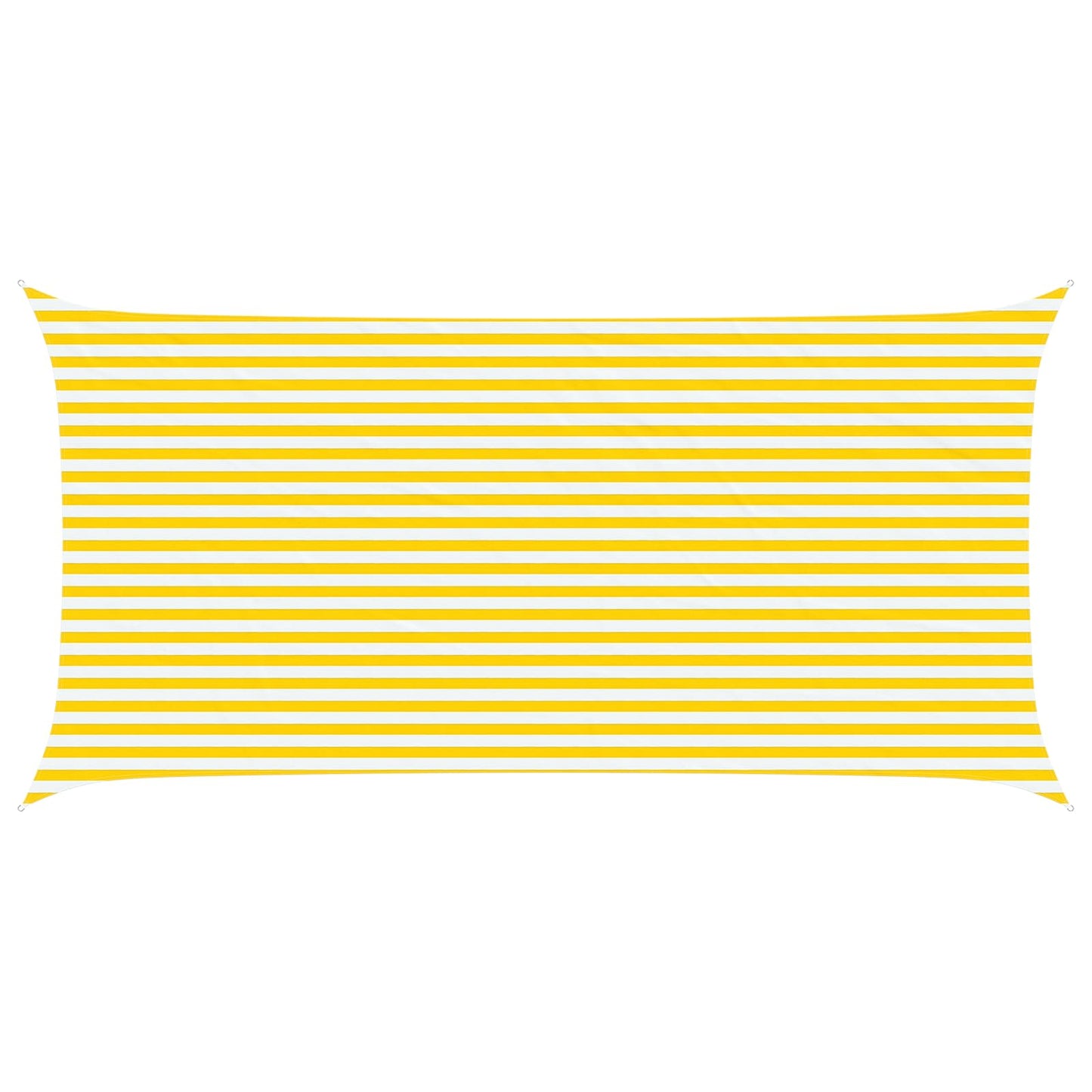vidaXL Sun Shade Sail Yellow and White 6 x 3 m 100% Polyester Oxford