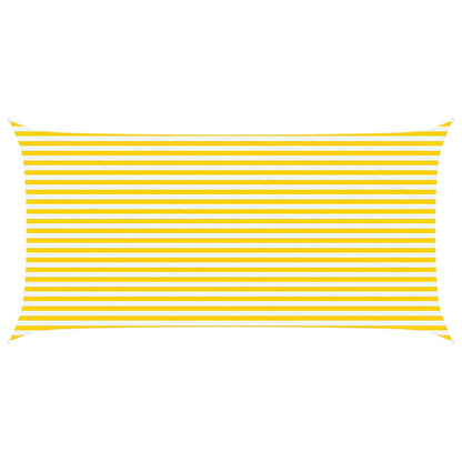 vidaXL Sun Shade Sail Yellow and White 6 x 3 m 100% Polyester Oxford