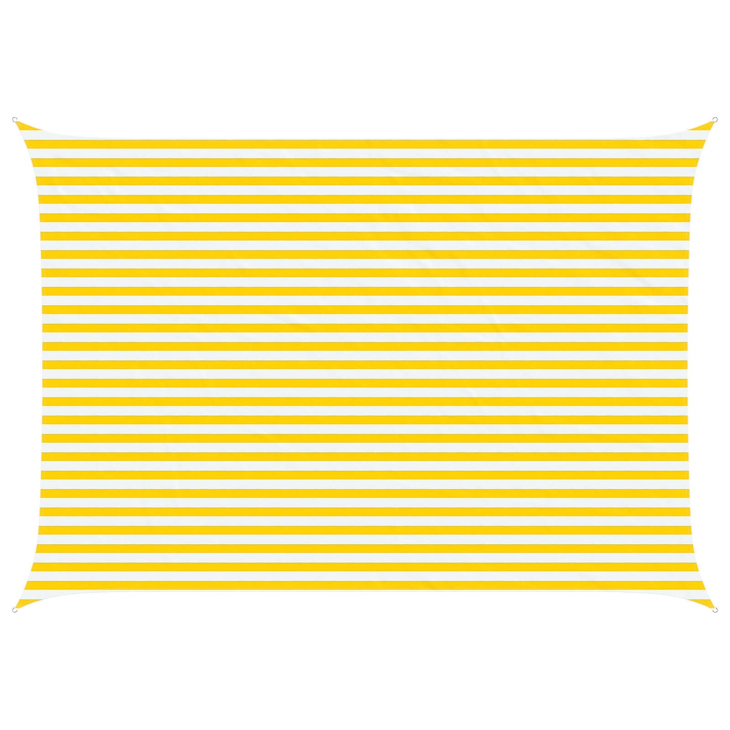 vidaXL Sun Shade Sail Yellow and White 5 x 3.5 m 100% Polyester Oxford