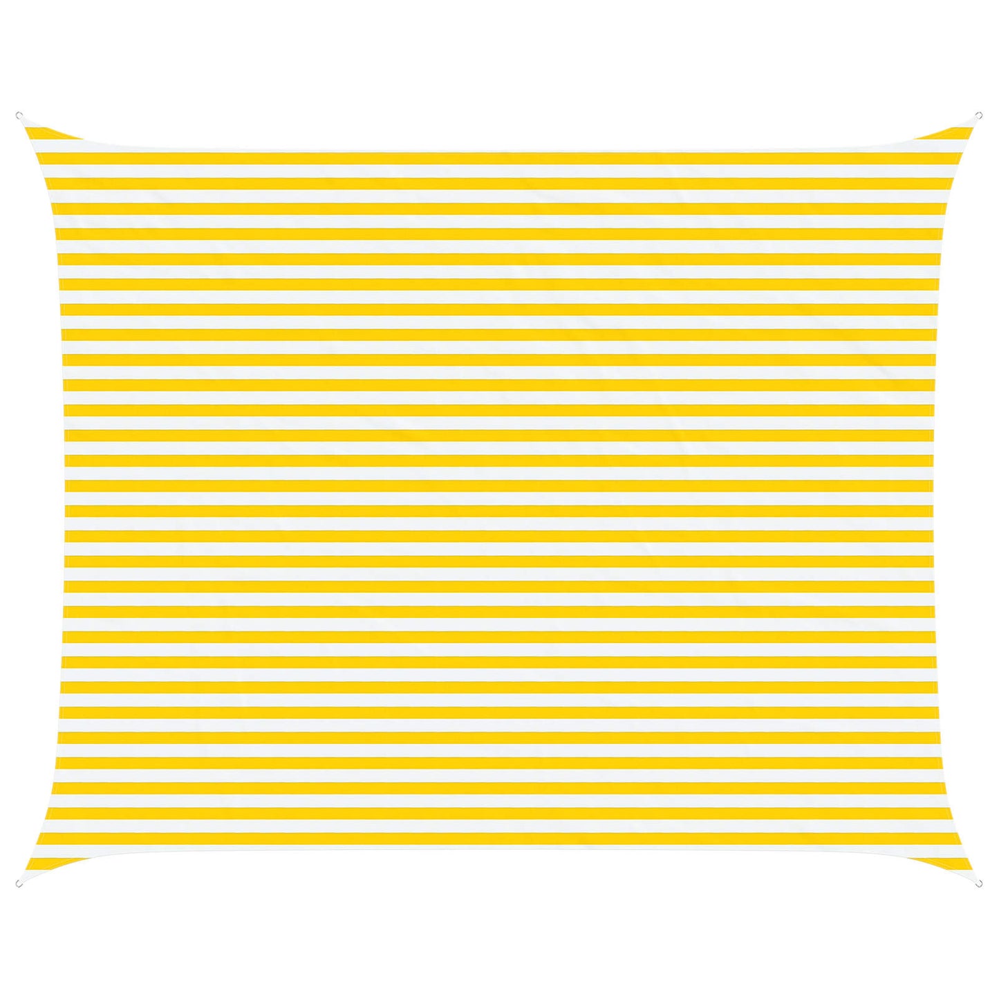 vidaXL Sun Shade Sail Yellow and White 5 x 4 m 100% Polyester Oxford