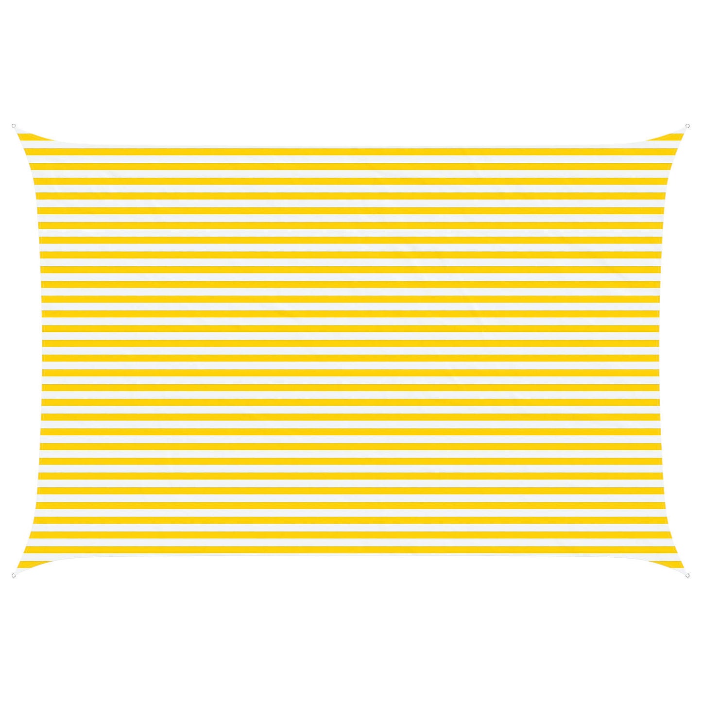 vidaXL Sun Shade Sail Yellow and White 6 x 4 m 100% Polyester Oxford