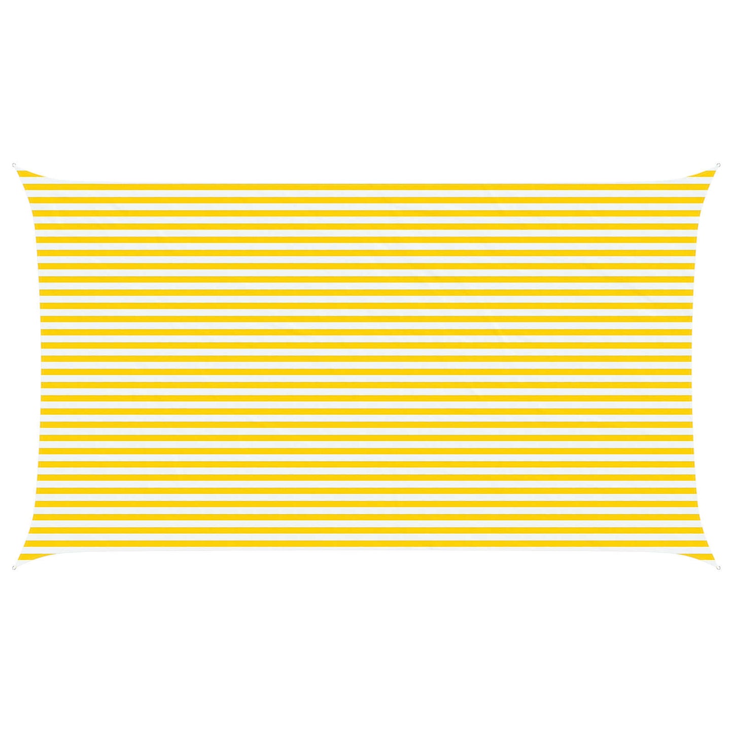vidaXL Sun Shade Sail Yellow and White 7 x 4 m 100% Polyester Oxford