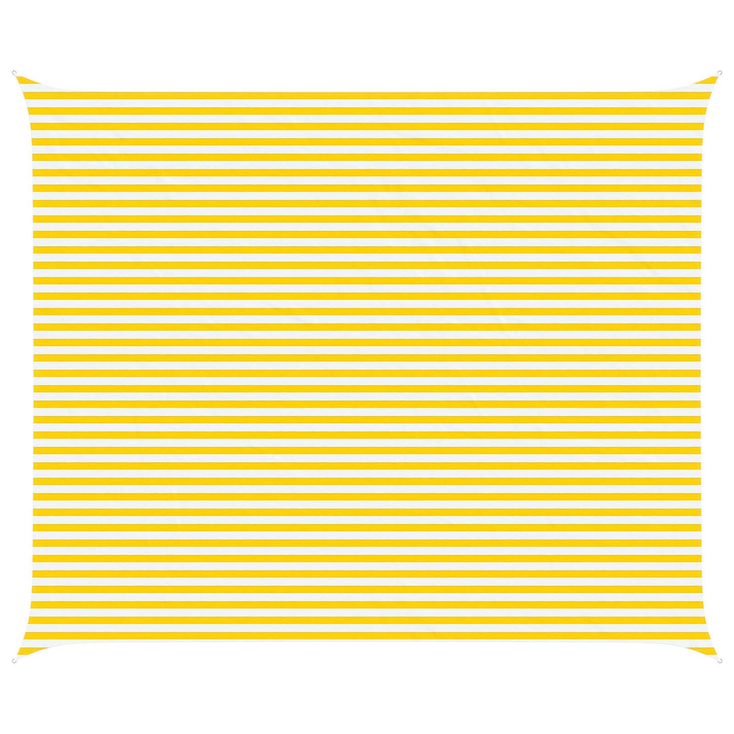 vidaXL Sun Shade Sail Yellow and White 6 x 5 m 100% Polyester Oxford