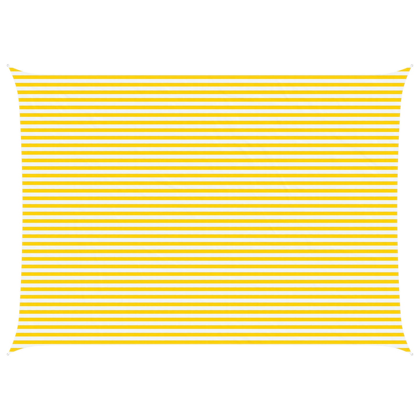 vidaXL Sun Shade Sail Yellow and White 7 x 5 m 100% Polyester Oxford