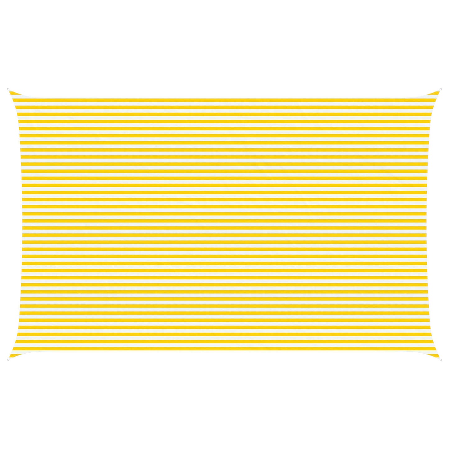 vidaXL Sun Shade Sail Yellow and White 8 x 5 m 100% Polyester Oxford