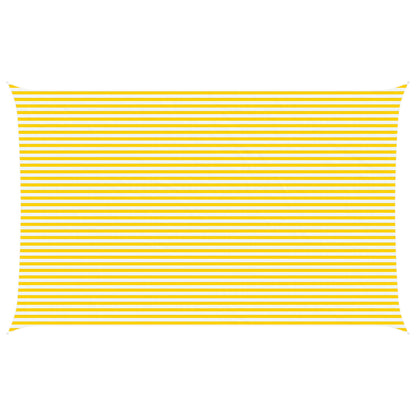 vidaXL Sun Shade Sail Yellow and White 8 x 5 m 100% Polyester Oxford