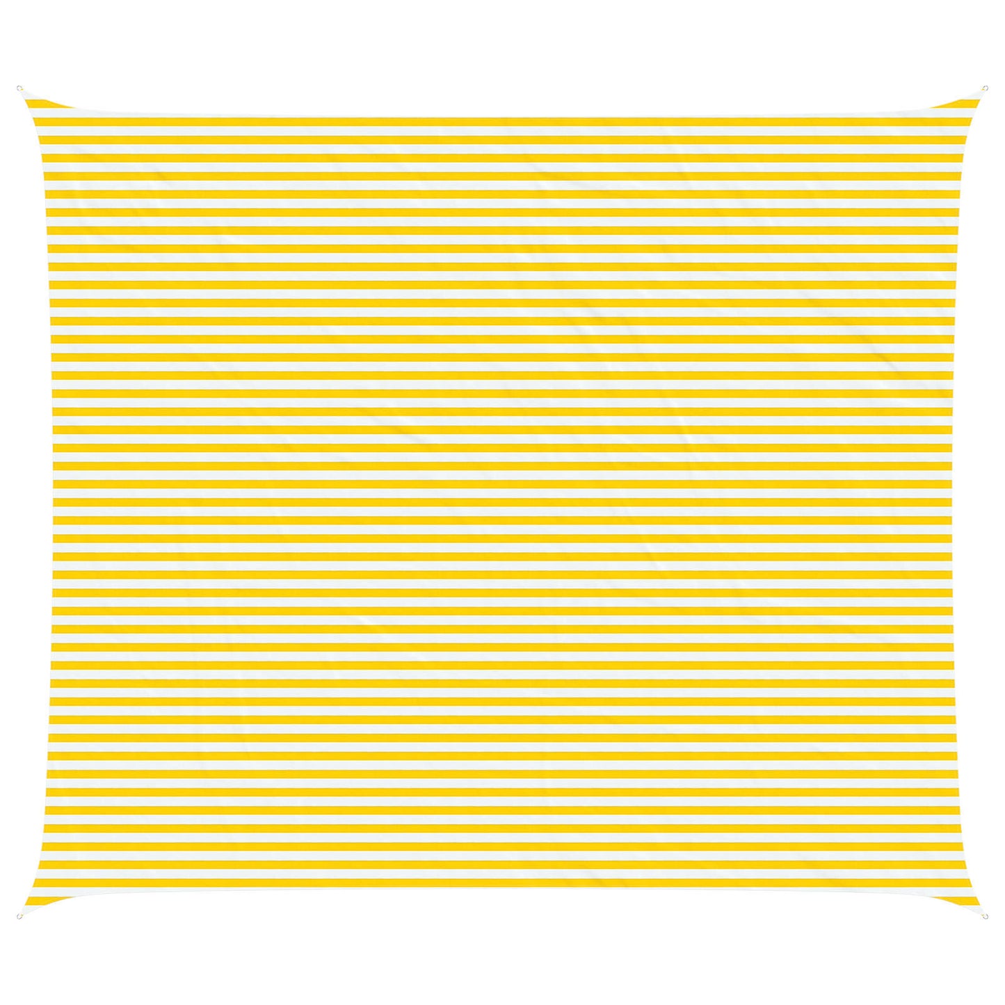 vidaXL Sun Shade Sail Yellow and White 7 x 6 m 100% Polyester Oxford