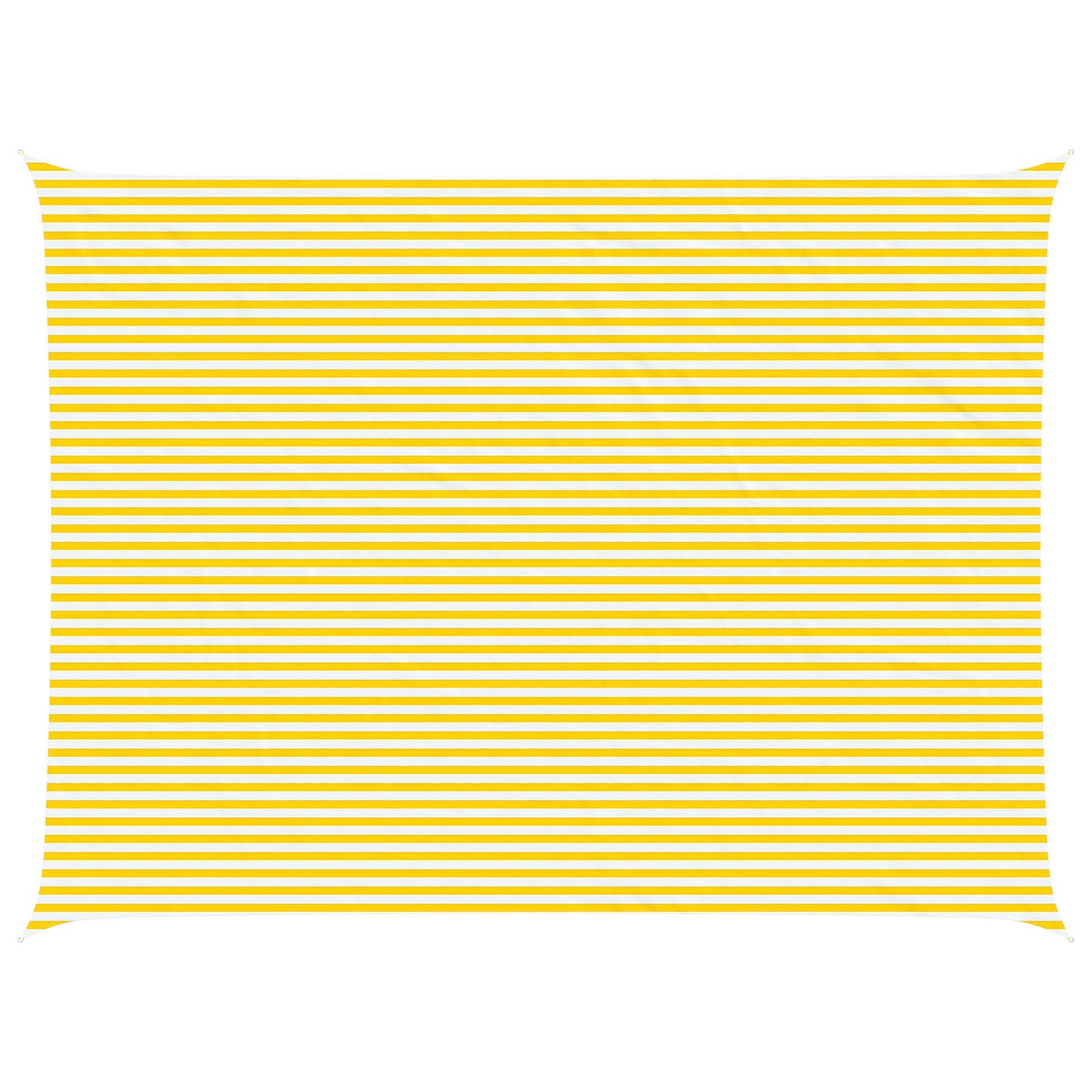 vidaXL Sun Shade Sail Yellow and White 8 x 6 m 100% Polyester Oxford
