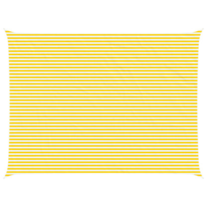 vidaXL Sun Shade Sail Yellow and White 8 x 6 m 100% Polyester Oxford