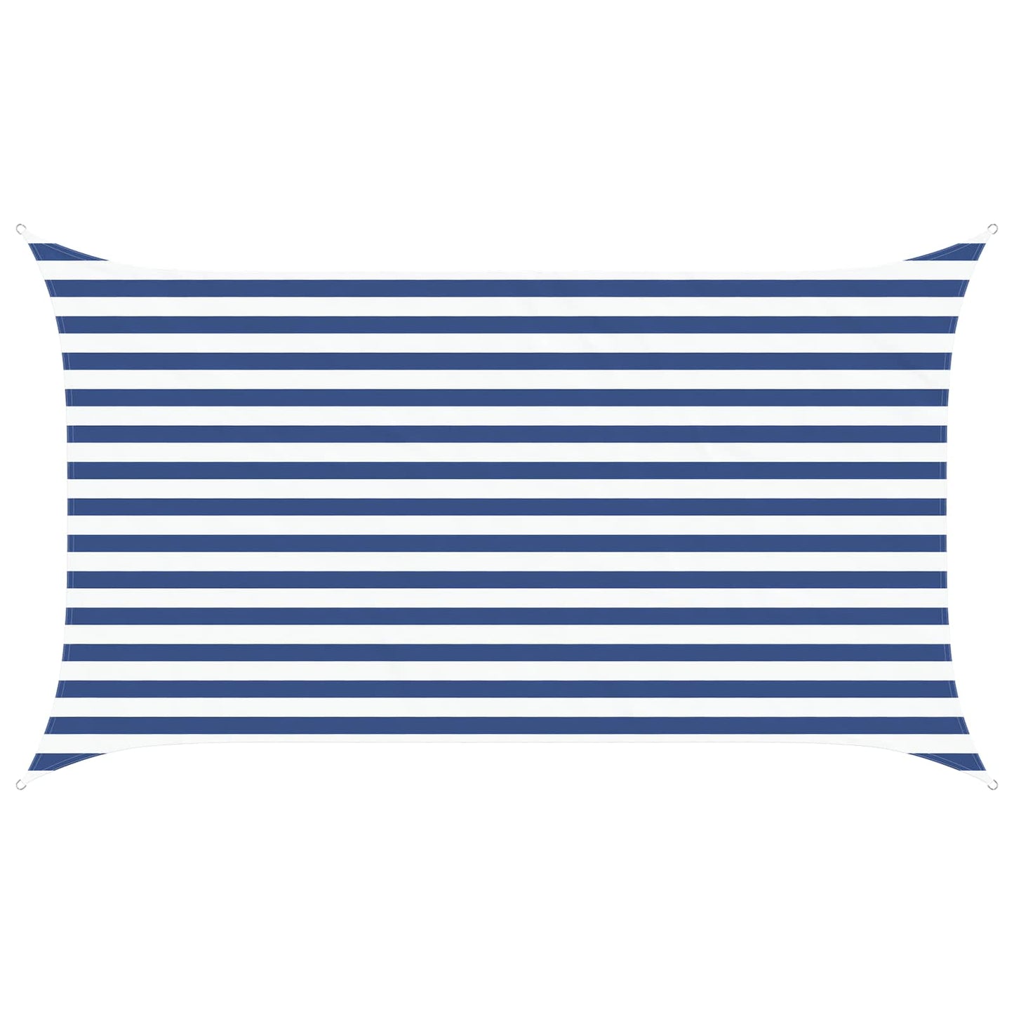vidaXL Sun Shade Sail Blue and White 3.5 x 2 m 100% Polyester Oxford