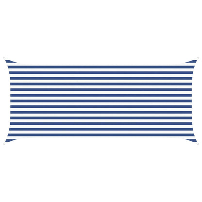 vidaXL Sun Shade Sail Blue and White 4,5 x 2 m 100% Polyester Oxford