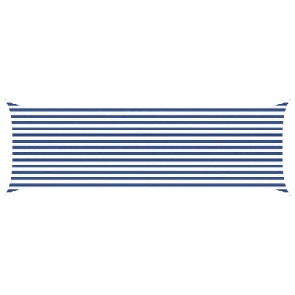vidaXL Sun Shade Sail Blue and White 6 x 2 m 100% Polyester Oxford