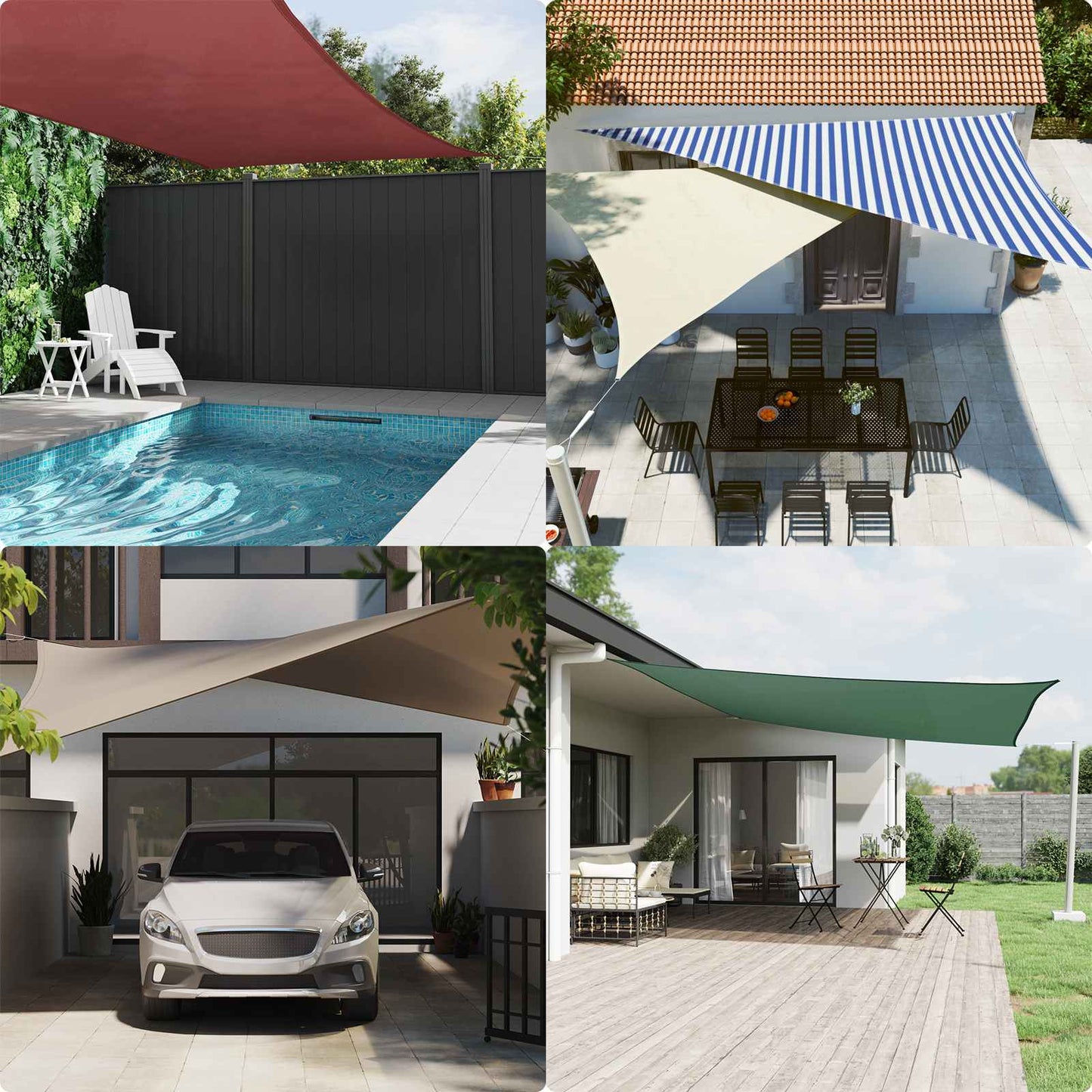 vidaXL Sun Shade Sail Blue and White 5 x 2,5 m 100% Polyester Oxford