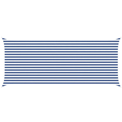 vidaXL Sun Shade Sail Blue and White 6 x 2.5 m 100% Polyester Oxford