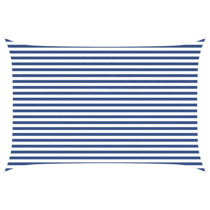 vidaXL Sun Shade Sail Blue and White 4,5 x 3 m 100% Polyester Oxford