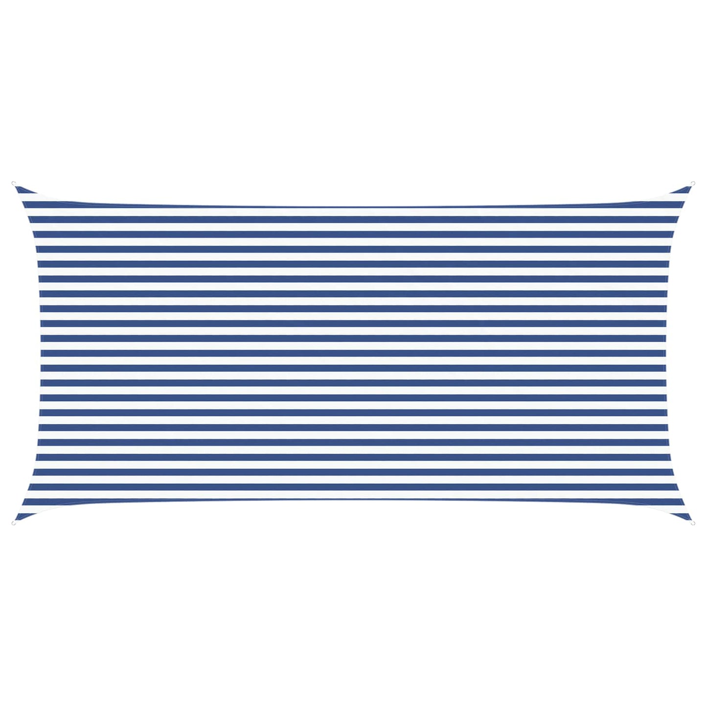 vidaXL Sun Shade Sail Blue and White 6 x 3 m 100% Polyester Oxford