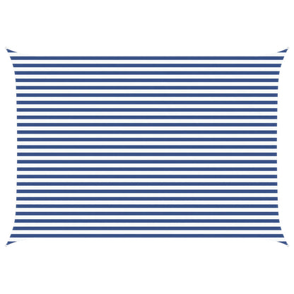 vidaXL Sun Shade Sail Blue and White 5 x 3.5 m 100% Polyester Oxford