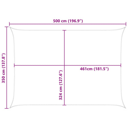 vidaXL Sun Shade Sail Blue and White 5 x 3.5 m 100% Polyester Oxford