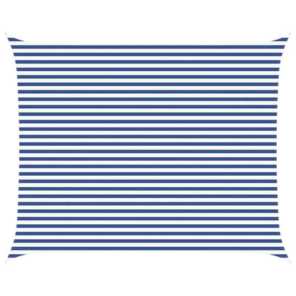 vidaXL Sun Shade Sail Blue and White 5 x 4 m 100% Polyester Oxford