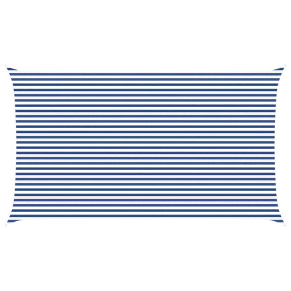vidaXL Sun Shade Sail Blue and White 7 x 4 m 100% Polyester Oxford