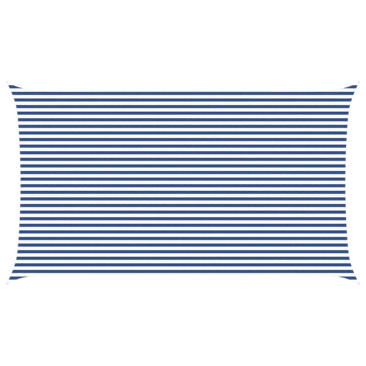 vidaXL Sun Shade Sail Blue and White 7 x 4 m 100% Polyester Oxford