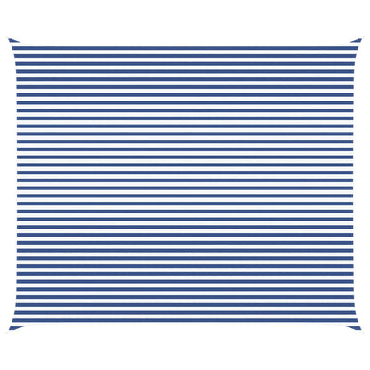 vidaXL Sun Shade Sail Blue and White 6 x 5 m 100% Polyester Oxford