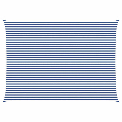 vidaXL Sun Shade Sail Blue and White 7 x 5 m 100% Polyester Oxford