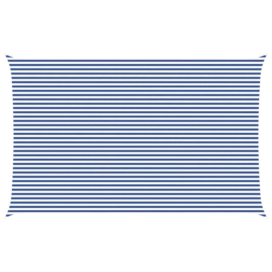 vidaXL Sun Shade Sail Blue and White 8 x 5 m 100% Polyester Oxford
