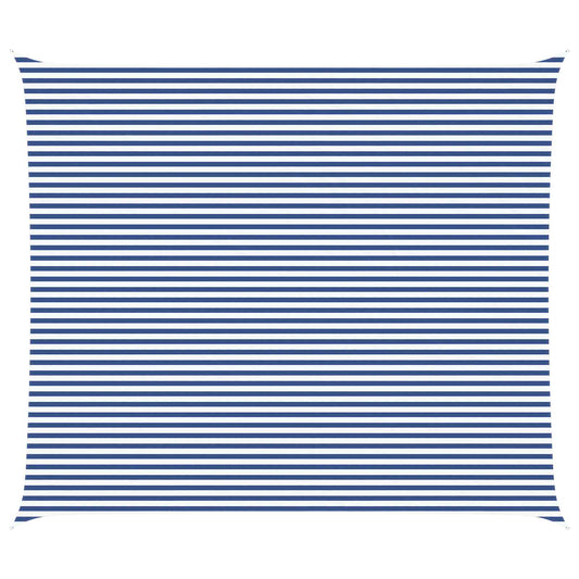 vidaXL Sun Shade Sail Blue and White 7 x 6 m 100% Polyester Oxford