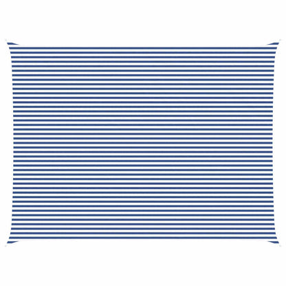 vidaXL Sun Shade Sail Blue and White 8 x 6 m 100% Polyester Oxford