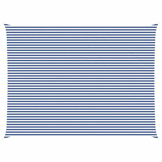 vidaXL Sun Shade Sail Blue and White 8 x 6 m 100% Polyester Oxford
