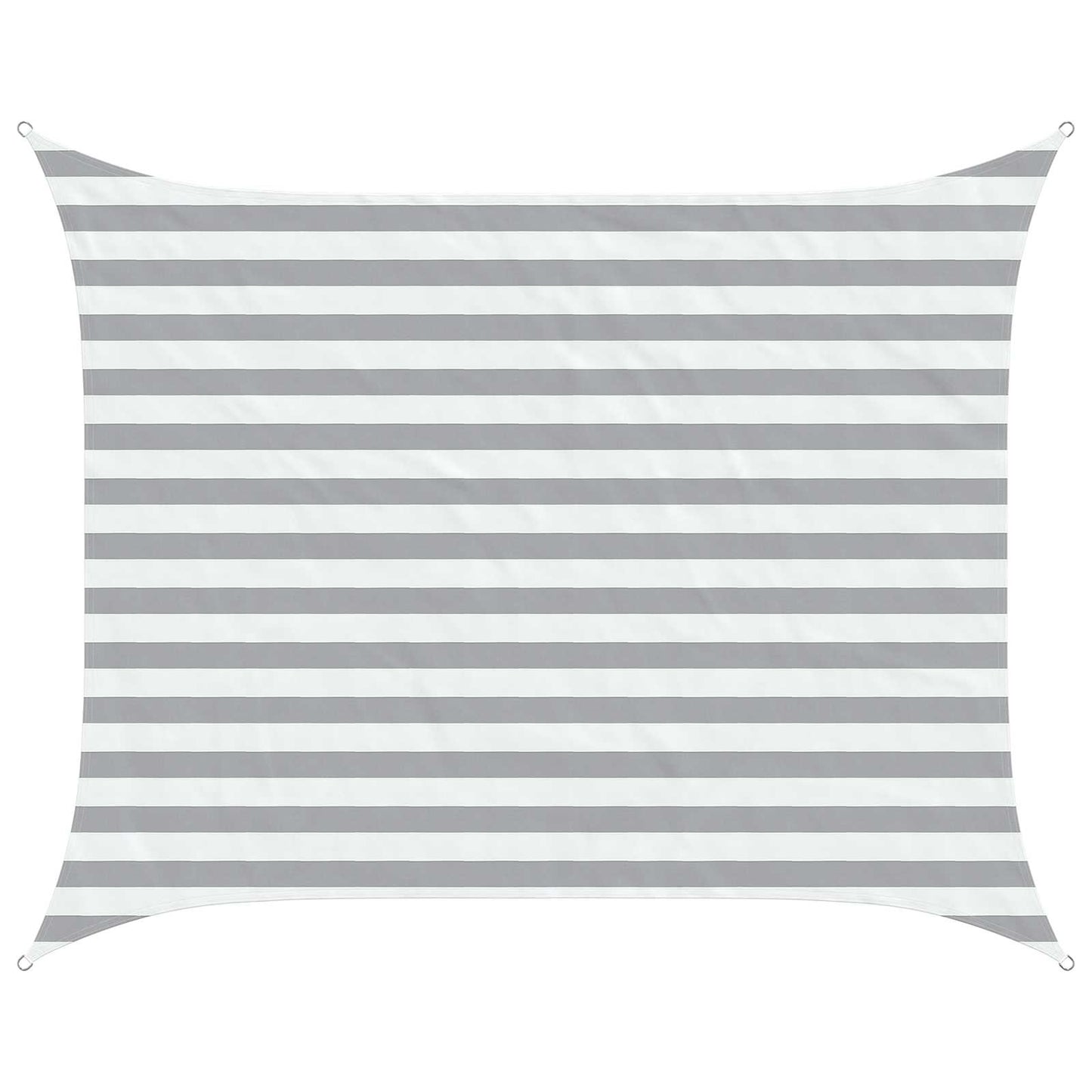 vidaXL Sun Shade Sail Light Grey and White 2 x 2.5 m