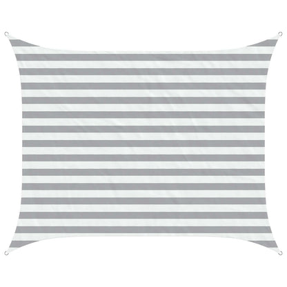 vidaXL Sun Shade Sail Light Grey and White 2 x 2.5 m