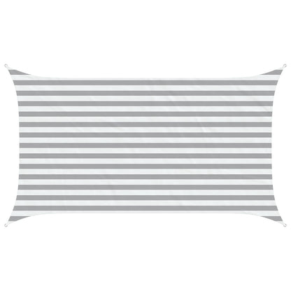 vidaXL Sun Shade Sail Light Grey and White 3.5 x 2 m